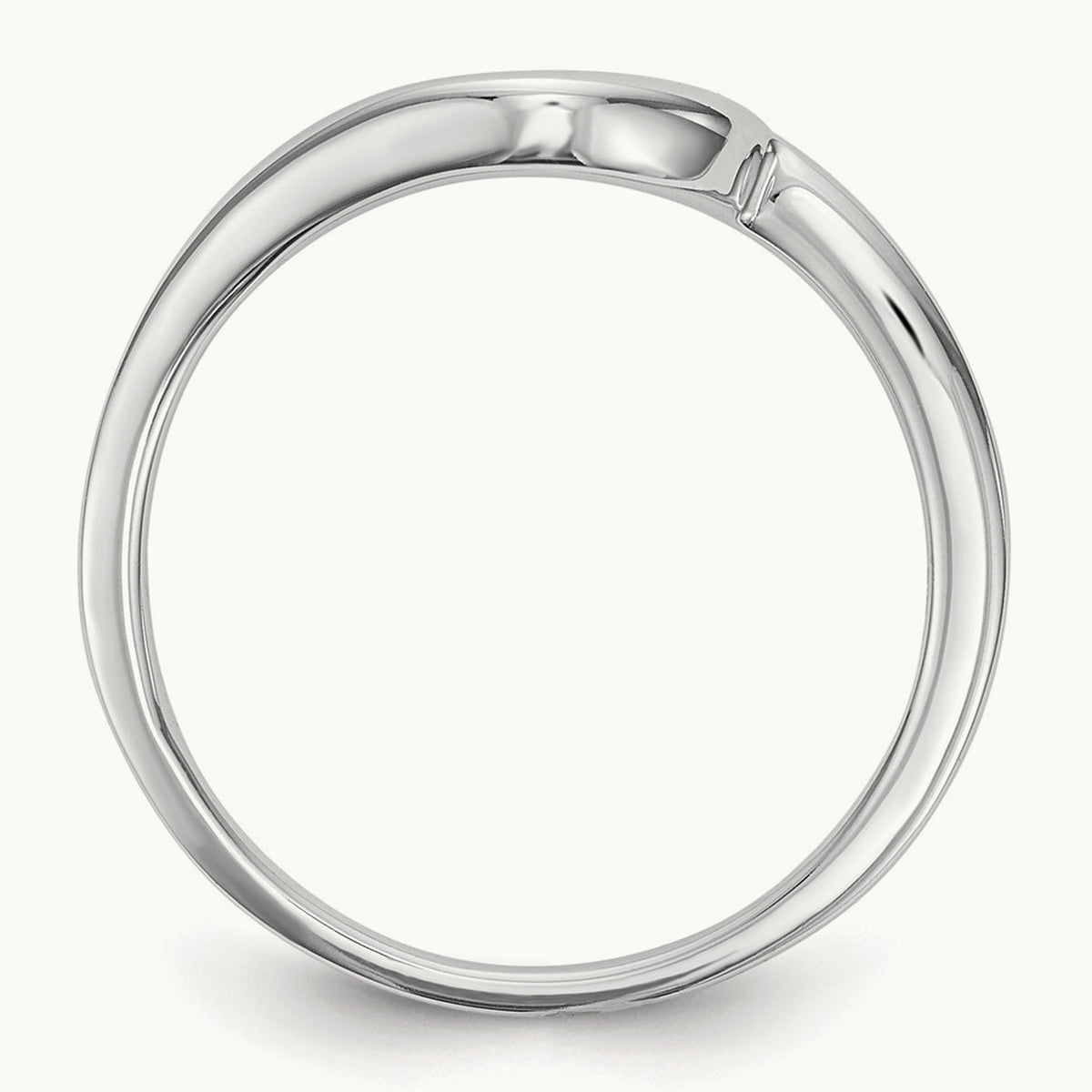 Polished Contour Wedding Band, 14K White Gold