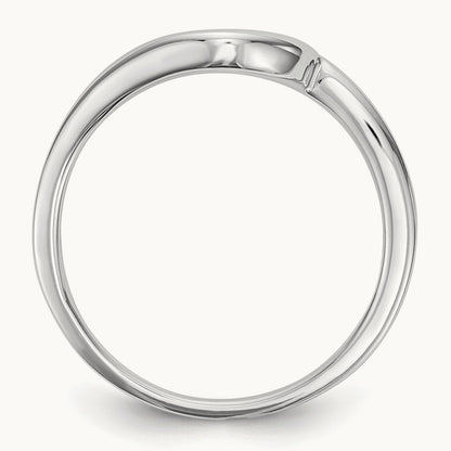Polished Contour Wedding Band, 14K White Gold