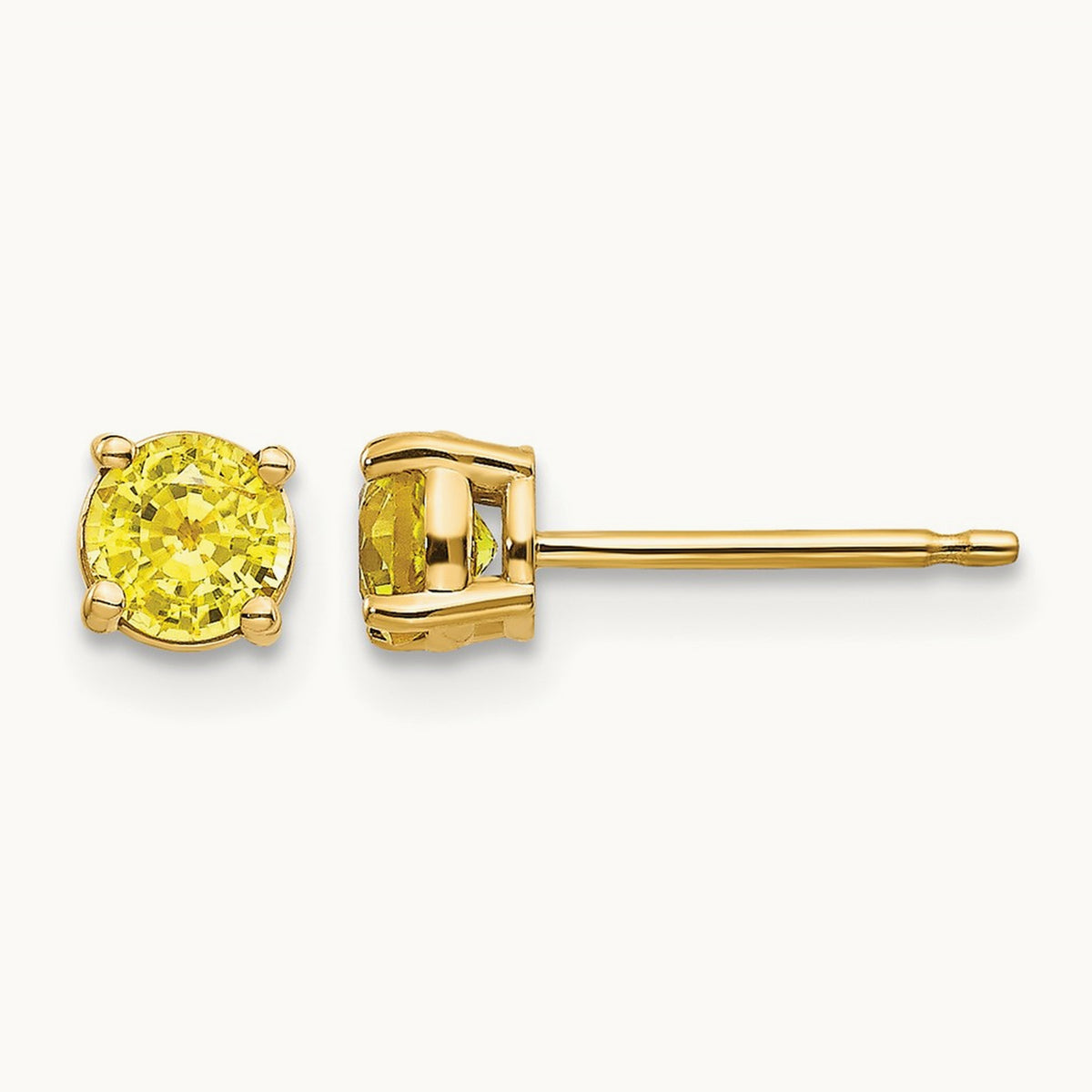 Sapphire Earrings, 14K Yellow