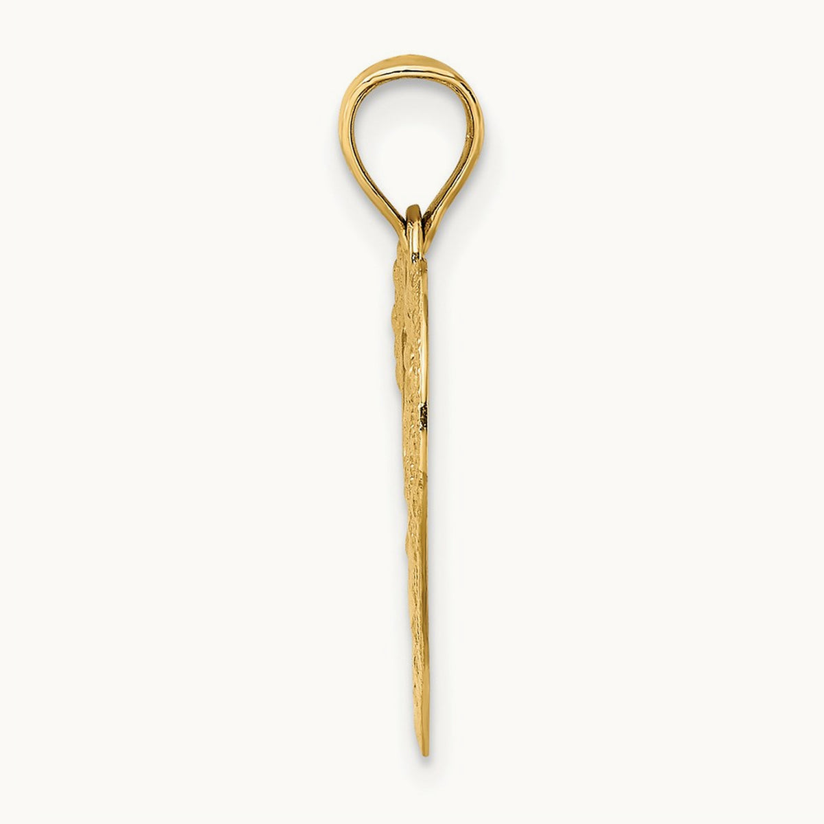 Doves In Heart Charm — 14K Yellow Gold
