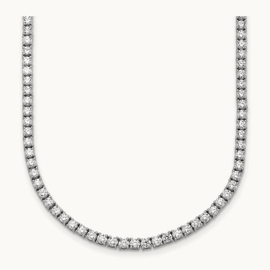 Straight Tennis Necklace, 9-12 ct Lab-Grown Diamond