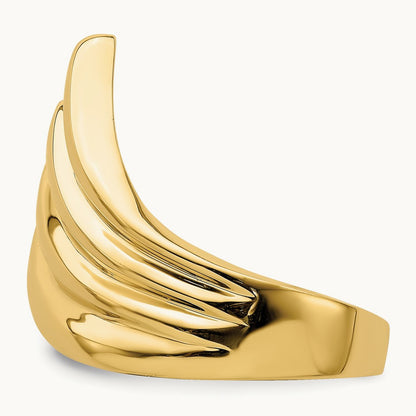 Polished Fish Tail Ring, 14K