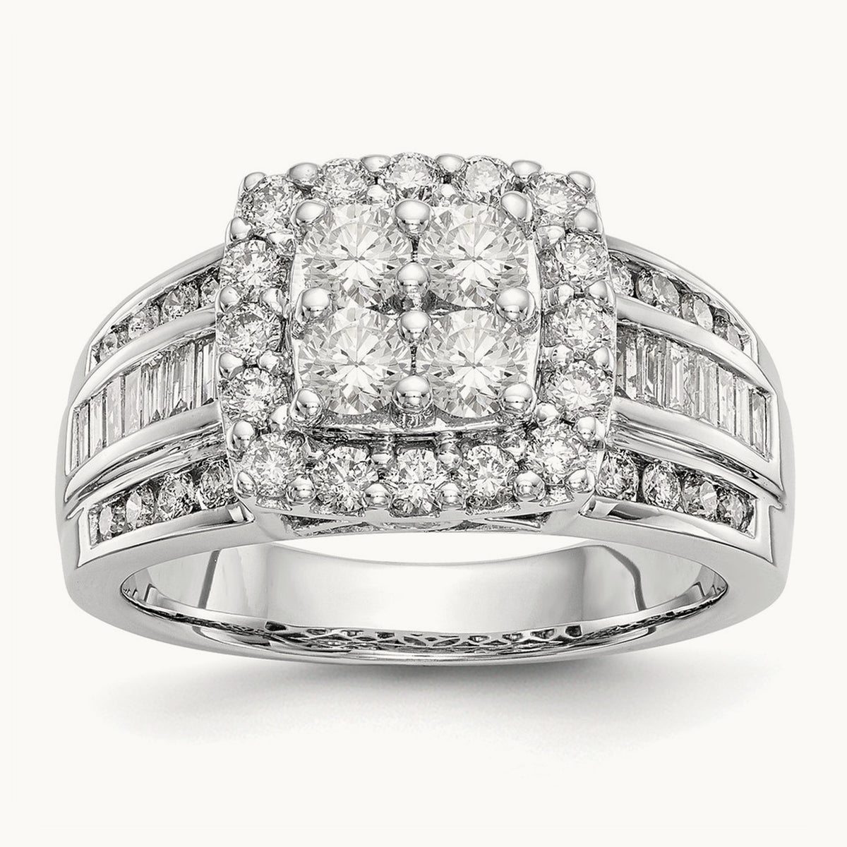 Cluster Engagement Ring, 1.50 ct tw