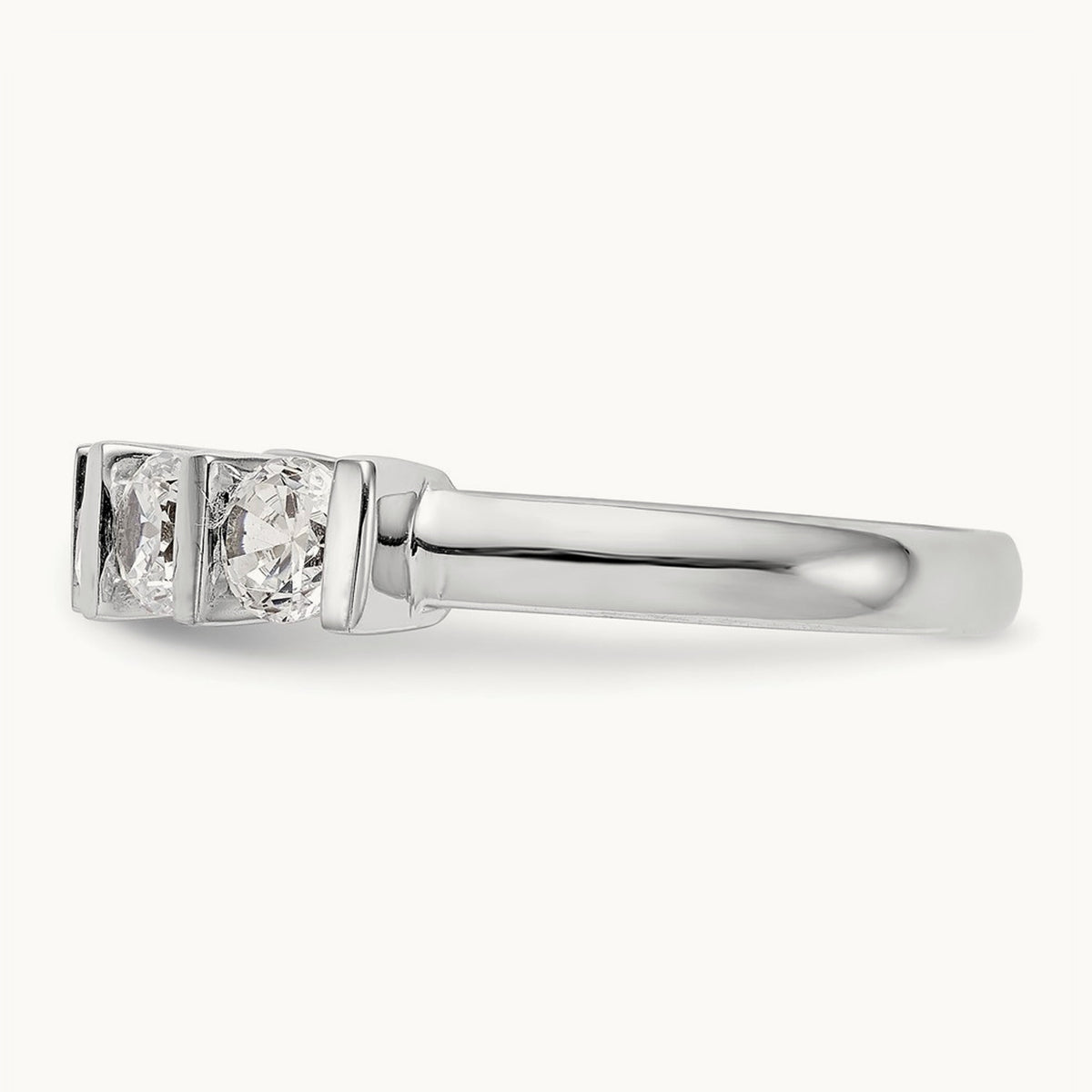 5-Stone Diamond Band, 14K White Gold