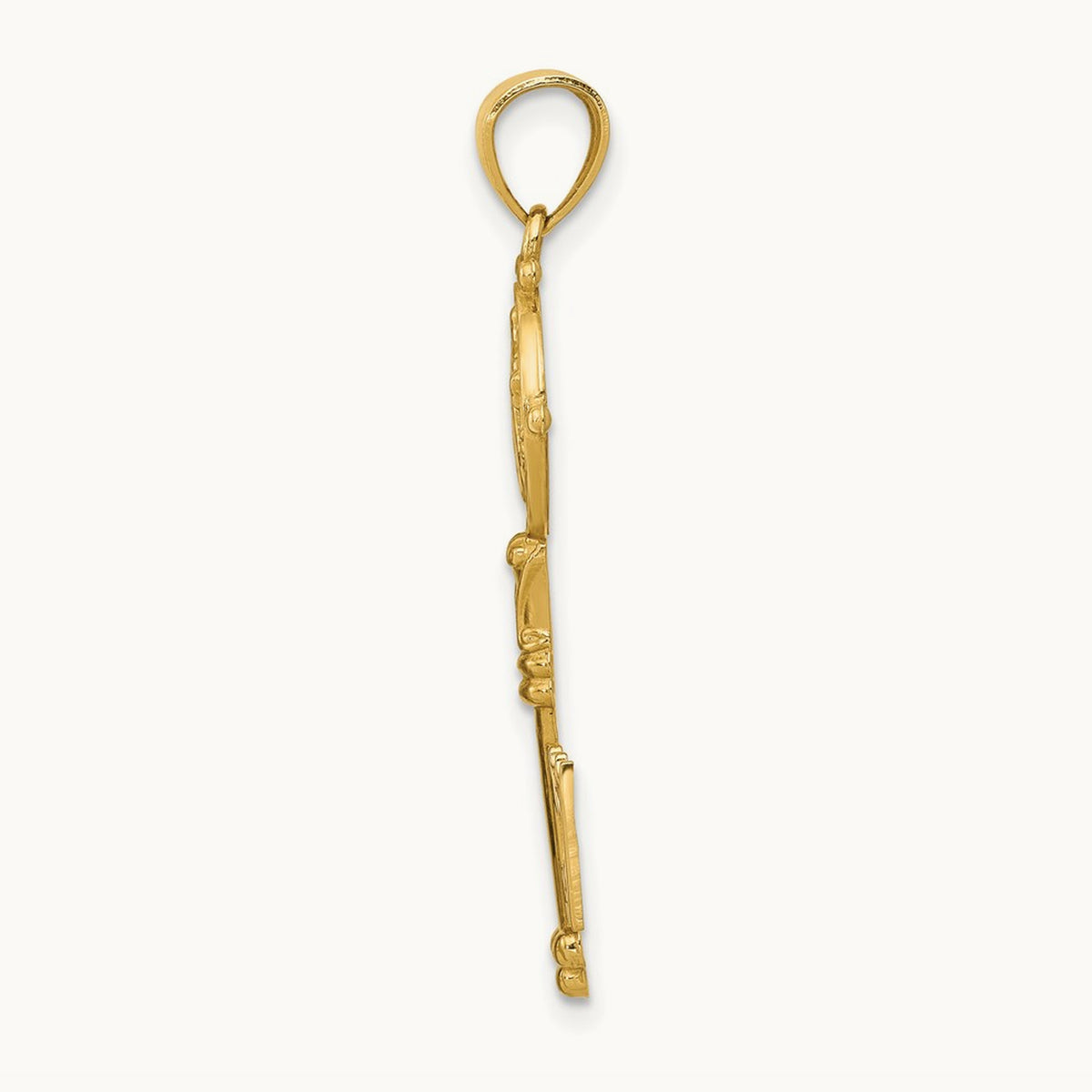 San Benito 2-Sided Key Pendant, 14K