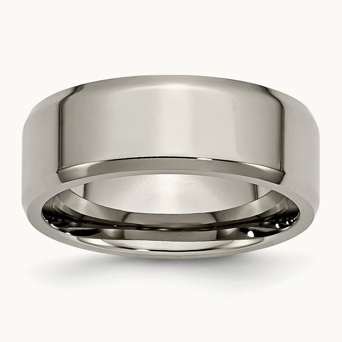 Polished Beveled Edge Band — 8mm