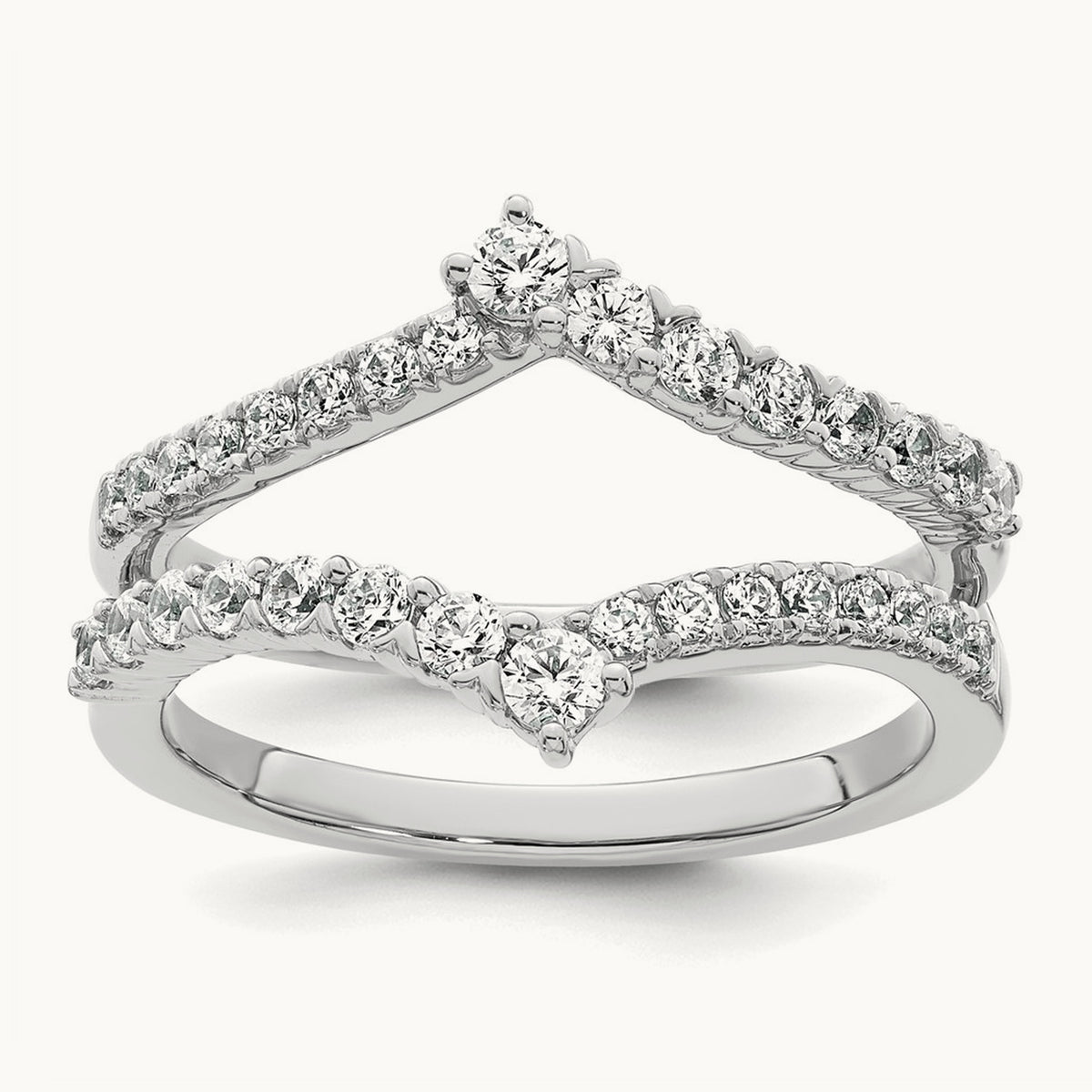 Complete Diamond Ring Guard, 14K White Gold