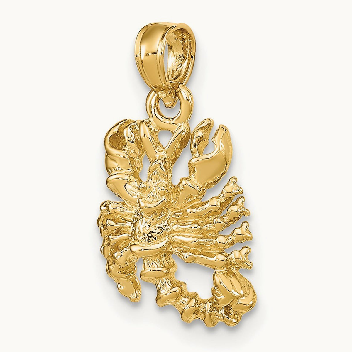 3-D Scorpio Zodiac Charm, 14K