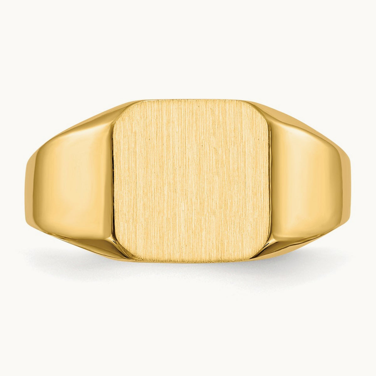 Open Back Mens Signet Ring — photo set