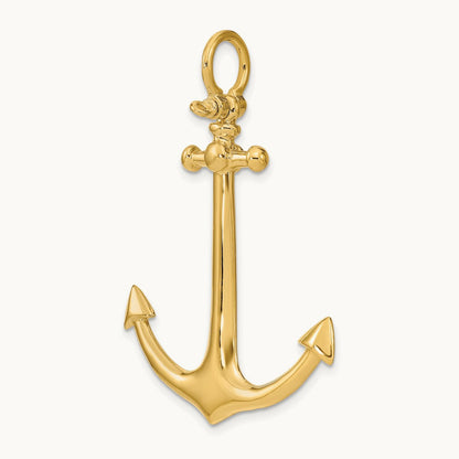 3-D Large Anchor Charm, 14K