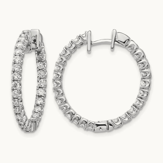 VS Diamond Earring, 14K White Gold