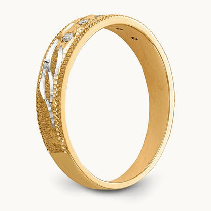 AA Quality Trio Ladies Complete Wedding Band, 14K