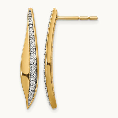 Diamond Post Earrings, 14K