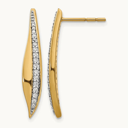 Diamond Post Earrings, 14K