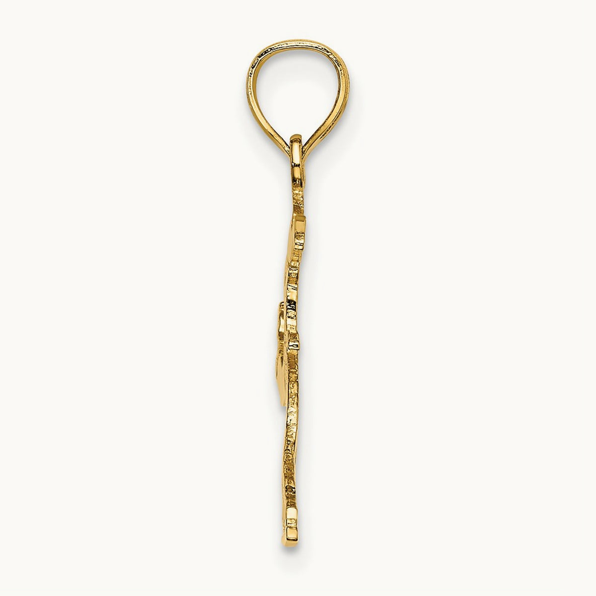 Ice Skater Jumping Charm, 14K