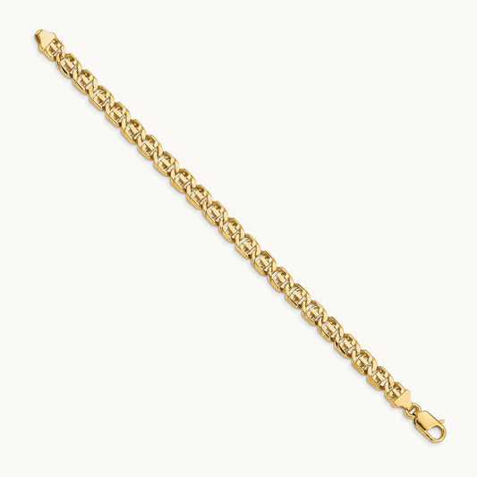 Hand-Polished Fancy Link Bracelet — 7 inch
