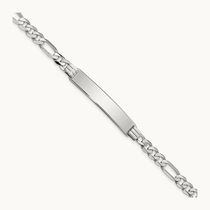 WG Figaro Link ID Bracelet, 14K