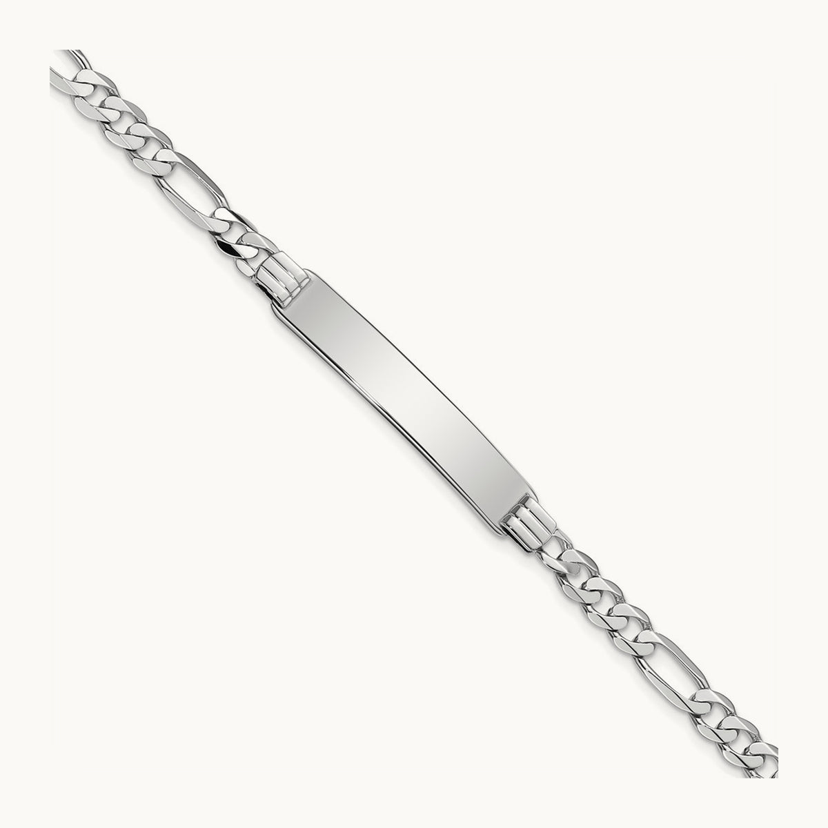 WG Figaro Link ID Bracelet, 14K