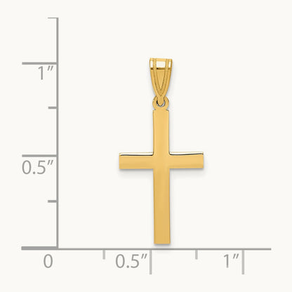 Sandblasted Cross Pendant — 25mm