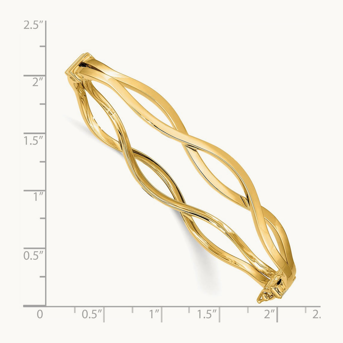 Hinged Bangle, 14K Yellow Gold