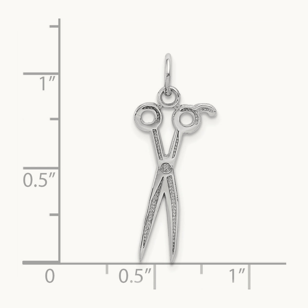 Scissors Charm, 14K White Gold