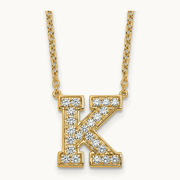 Initial Necklace, 0.50 ct tw Lab-Grown Diamond