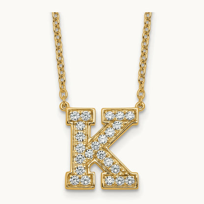 Initial Necklace, 0.50 ct tw Lab-Grown Diamond