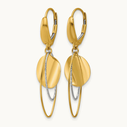 Polished / Dia-cut Dangle Leverback Earrings — Leslie's — photo set