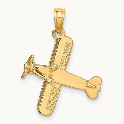 3-D Bi-Plane Charm, 14K