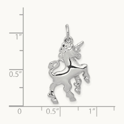 Unicorn Charm, 14K White Gold