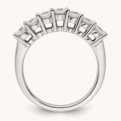 7-Stone Diamond Band, 14K White Gold