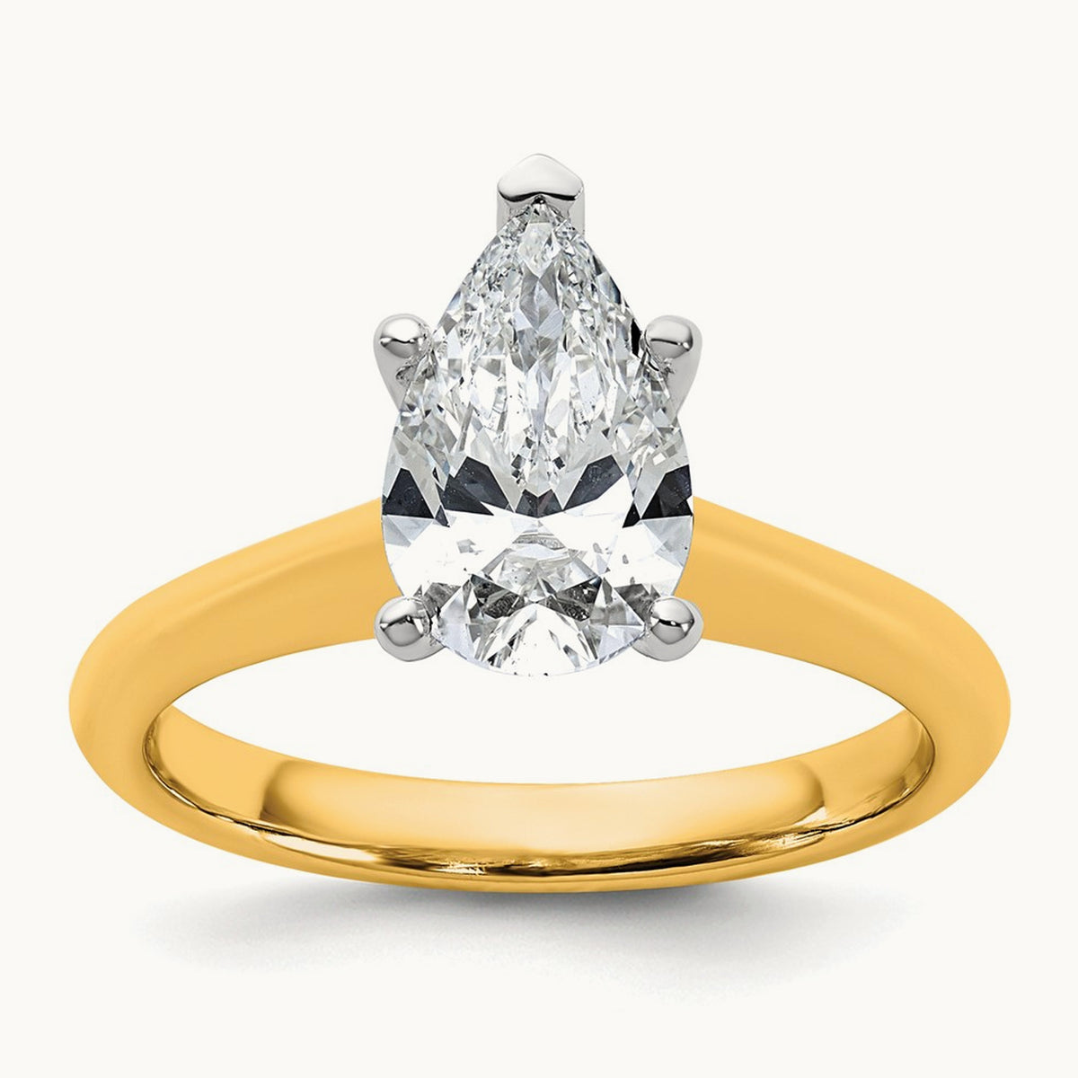 Pear 8X Ring, 1.50 ct tw Lab-Grown Diamond — 14K Two-Tone