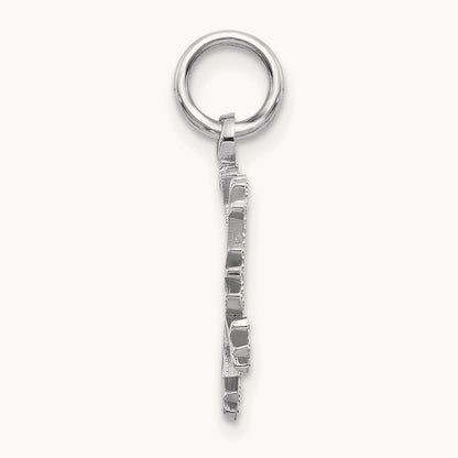 Snowflake Charm, 14K White Gold