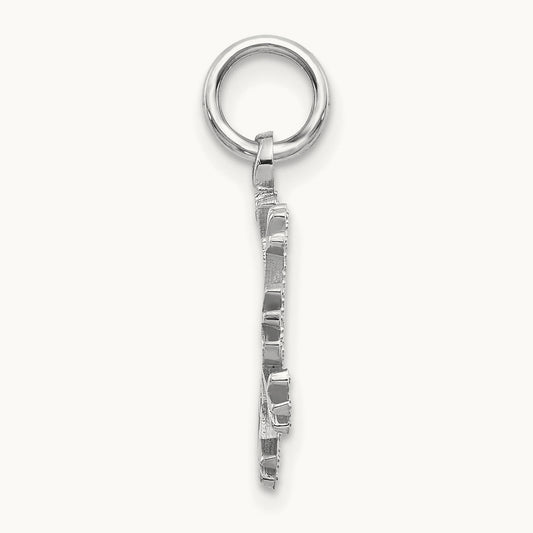 Snowflake Charm, 14K White Gold