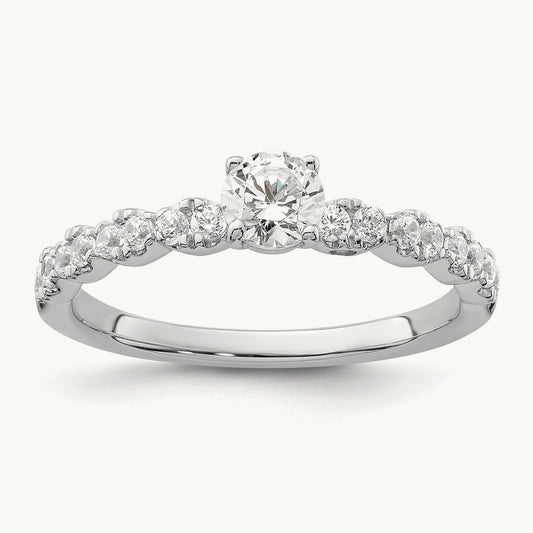 Petite Engagement Ring, 0.50 ct tw Lab-Grown Diamond