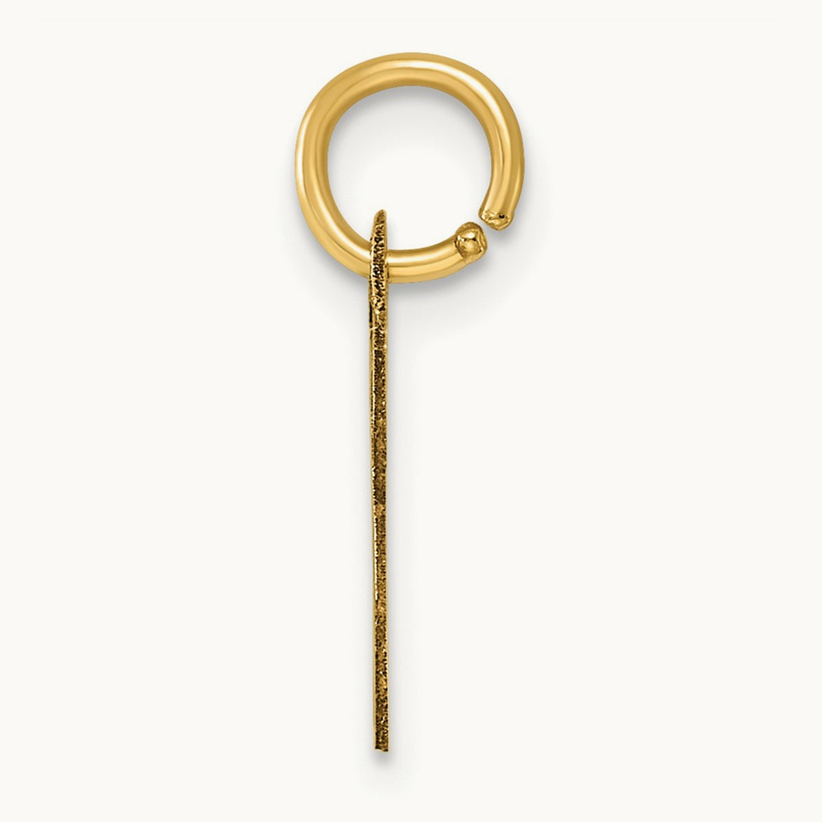 Small Script Letter W Initial Charm, 14K
