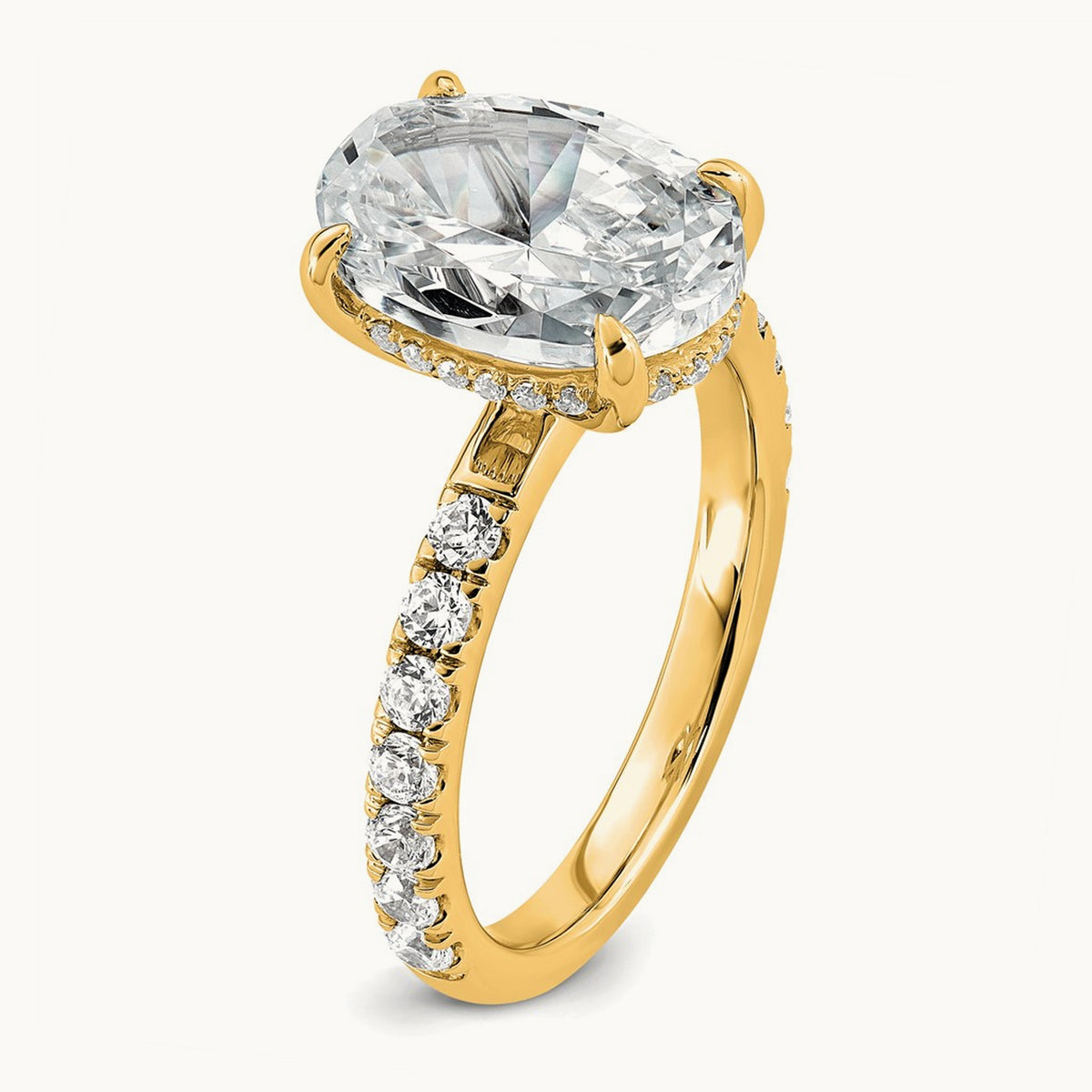 Oval Solitaire Engagement Ring, 1.25-4.50 ct tw Lab-Grown Diamond — 14K Yellow Gold, 7 (5)
