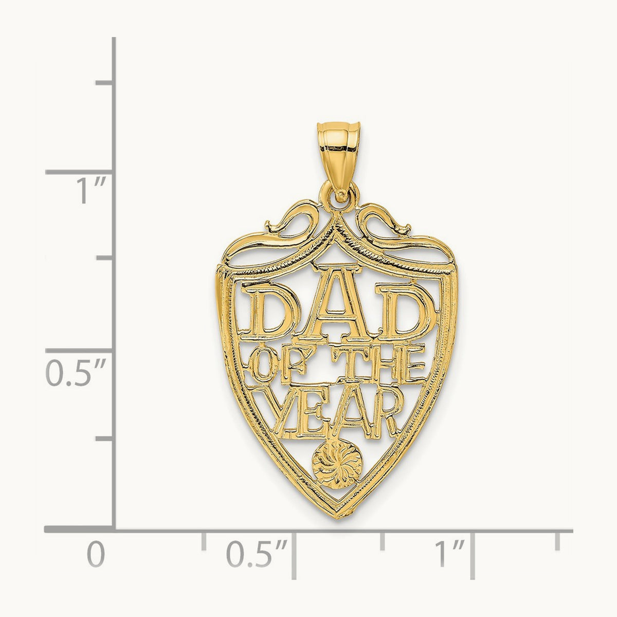 DAD OF THE YEAR PLAQUE Charm, 14K