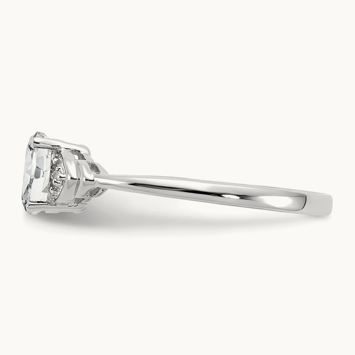 Topaz and Diamond Ring — 14K White Gold, 7