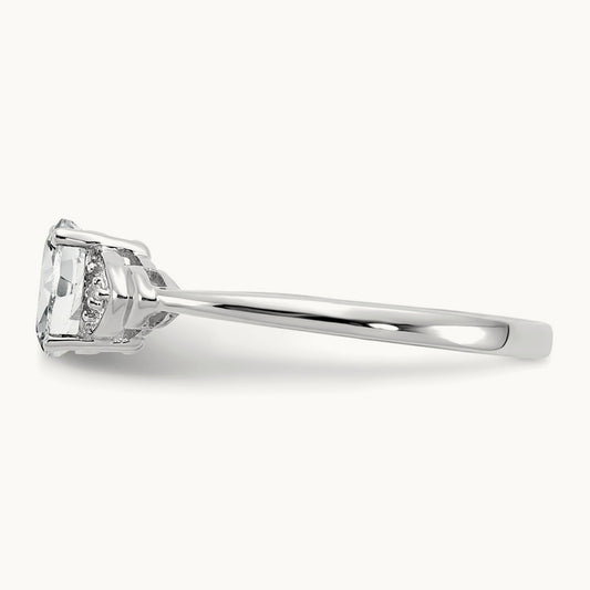 Topaz and Diamond Ring — 14K White Gold