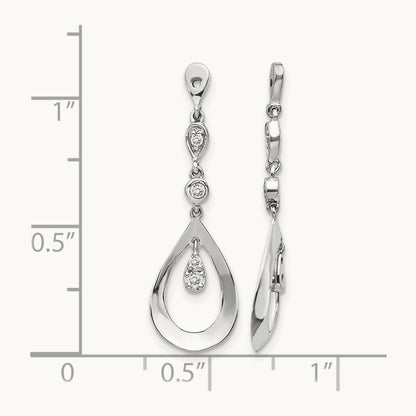 Teardrop Earring Jackets, 0.10 ct tw Lab-Grown Diamond