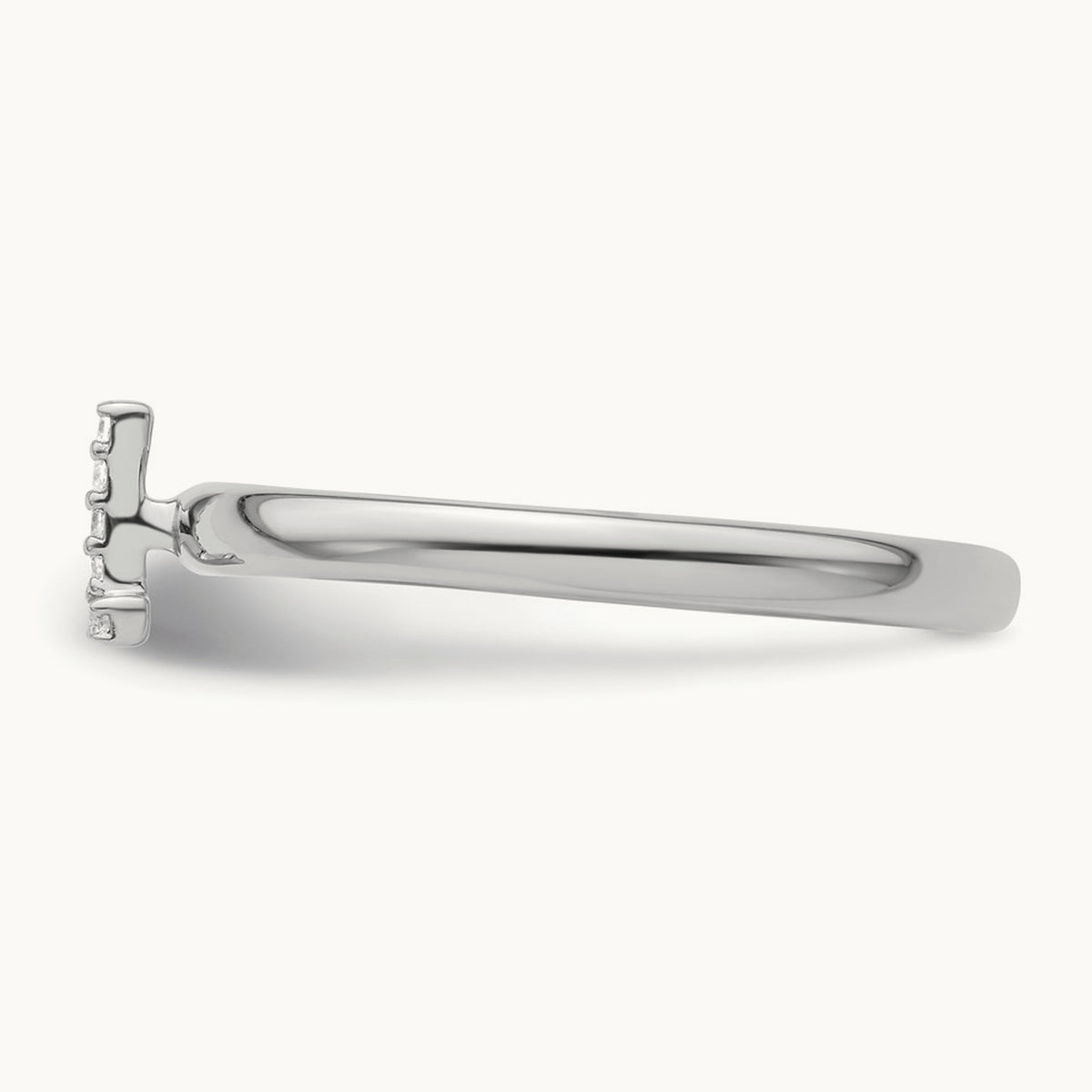 Stackable Diamond Ring — 14K White Gold, L