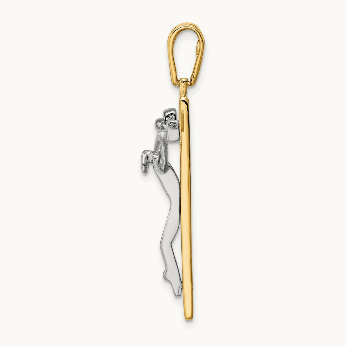 Crucifix Charm, 14K Two-tone
