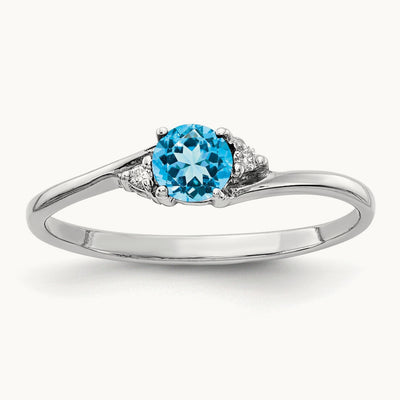 Blue Topaz AA Diamond ring — photo set