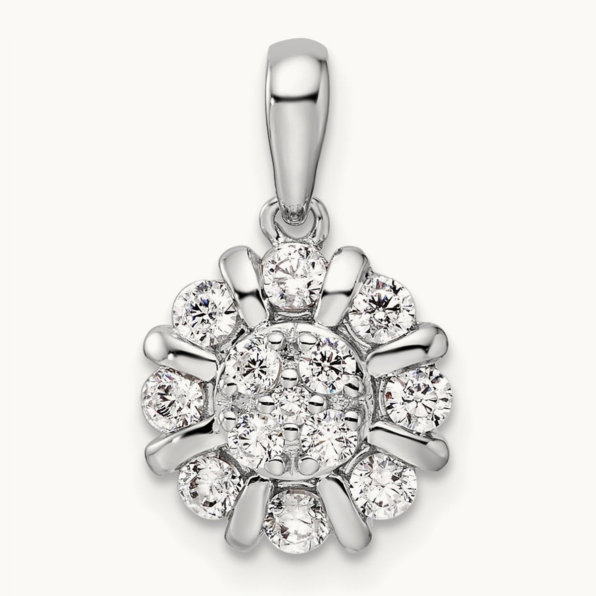 Halo Pendant, 0.50 ct tw Lab-Grown Diamond