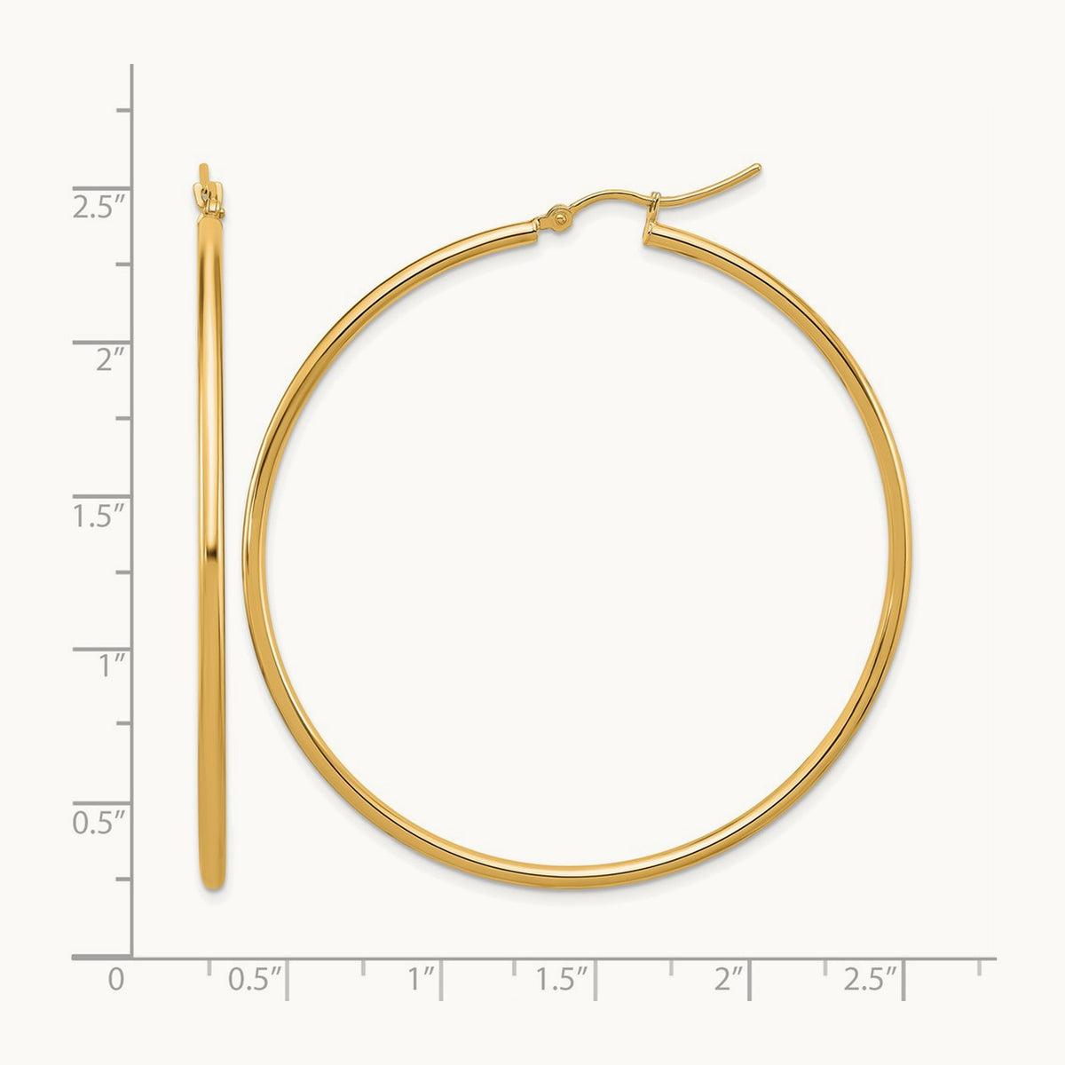 Polished Hinged Hoop Earrings, 10K — Leslie's