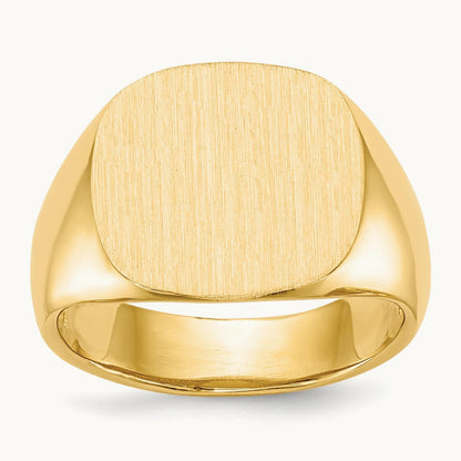 Open Back Mens Signet Ring — photo set
