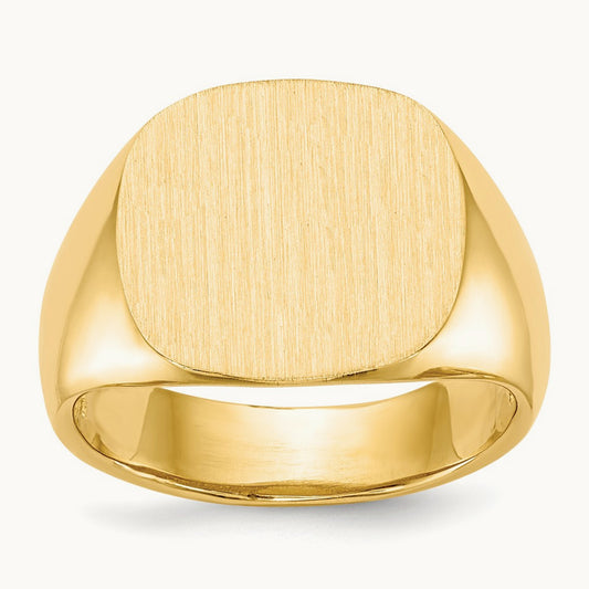 Open Back Mens Signet Ring — photo set