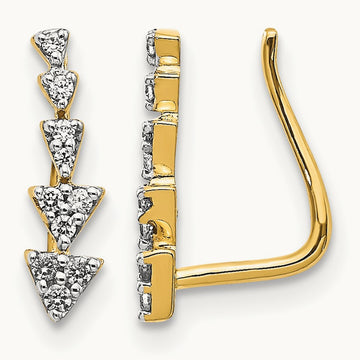 Diamond Ear Climber Earrings — photo set