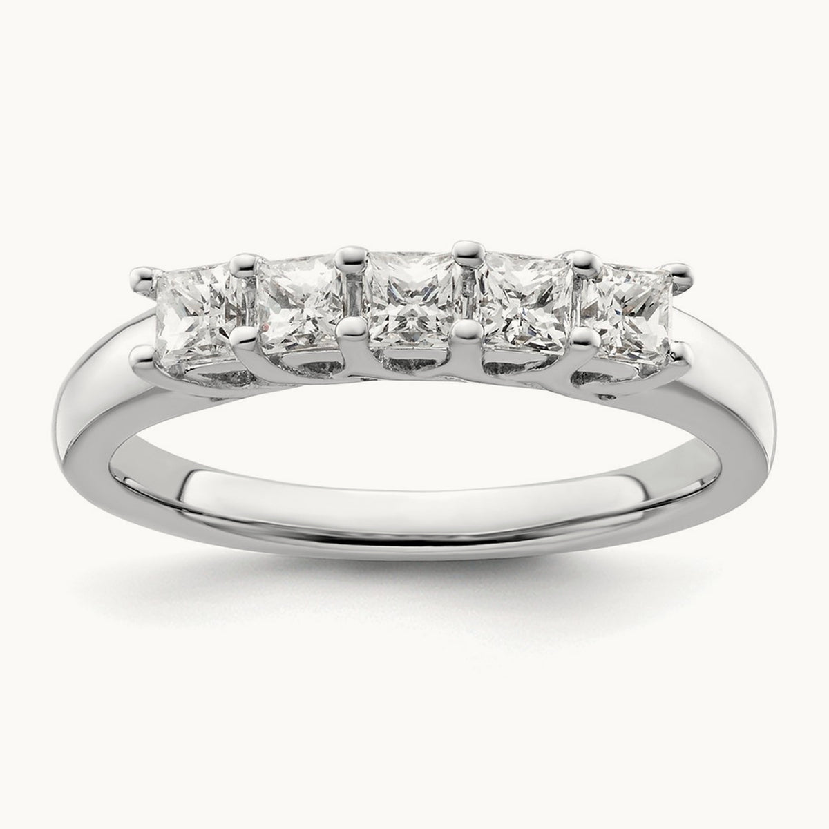 Princess-Cut 5-Stone Band — 2/3 ct, 7